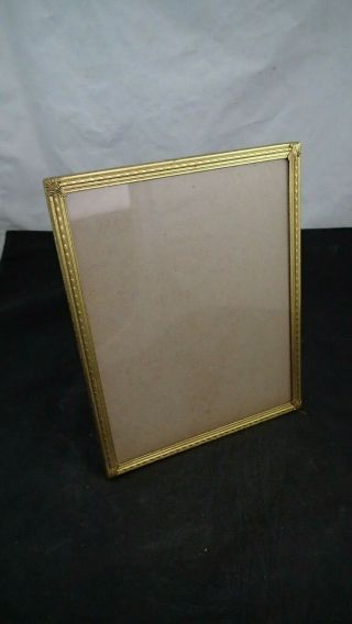 Vintage Mid - Century Gold Brass Metal Embossed Photo Picture Frame 8x10 Frame 1