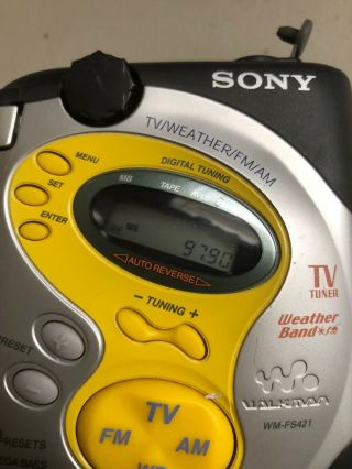 Sony WM FS 421 walkman cassette player radio needs belt 2