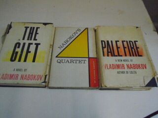 3 Vintage Books By Vladimir Nabokov,  Pale Fire - Quartet - The Gift