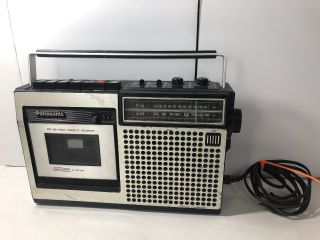 Panasonic Vintage Mid Century Am/fm Radio Cassette Recorder Portable Rq - 542as