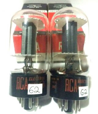 2 Matching Rca 6y6 G Vacuum Tubes / Nos On Calibrated Tv - 7