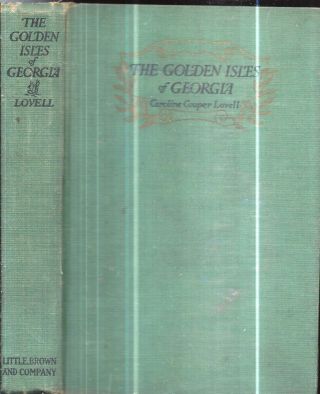 1933 1st Golden Isles Of Georgia St.  Simons Cumberland Jekyl Maps Illustrated