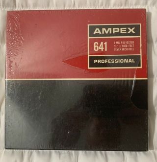 Nos Ampex 1 Mil Poly 1/4 " X 1800ft 7 " Reel To Reel Recording Tape 641