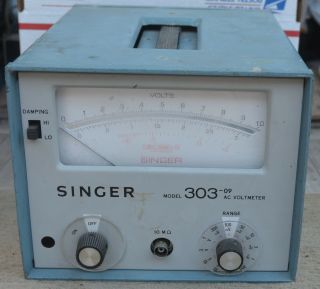Singer Branded Ballantine Model 303 - 09 A.  C.  Volt Meter From The 1970 
