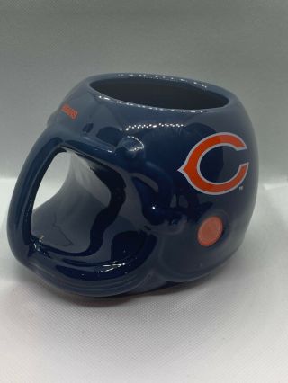 Chicago Bears 3d Coffee Cup Mug Helmet Shaped Nfl Sports Concept Vtg 1986