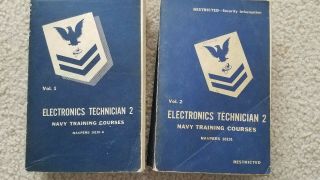U.  S.  Navy Training Course - Electronics Technician 2,  Vol.  1 And Vol.  2