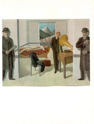 1973 Vintage Surrealism " The Menaced Assassin " By Rene Magritte Art Lithograph