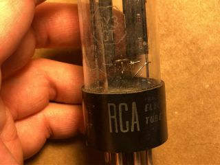 Vintage 1950 RCA 5Y3GT Rectifier Tube USA Black Plate tests great fr Guitar Amp 3