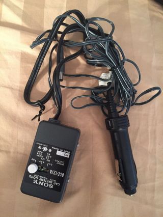 Sony Dcc - 127a Car Battery Power Cord For Walkman Sw Radio Cassette Recorders