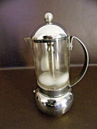 Vintage Vev Inox 18/10 Espresso Pot Made In Italy  (15c039)