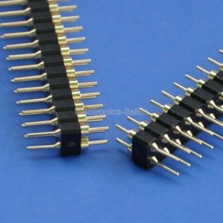 10x Dual Row 2x40pin 0.  1 " /2.  54mm Male Pin Header Strip,  Round Pin.