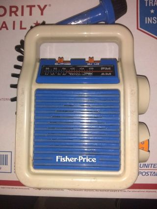 1984 Fisher Price Vintage Am Fm Radio With Microphone Sing Along With Radio A4