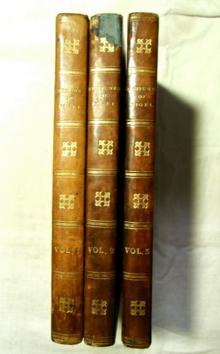 The Fortunes Of Nigel By Sir Walter Scott - 3 Vols Half - Leather Hardback 1822