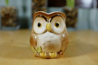 Vintage Owl Creamer Ceramic (1981) Otagiri Japan