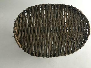 Vintage Brown Metal Wire & Wicker Basket with Handle - Home Decor 10 