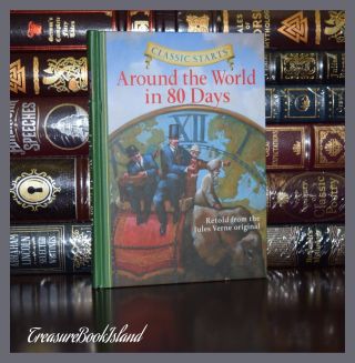 Around The World In 80 Days By Jules Verne Illustrated Collectible Hardcover