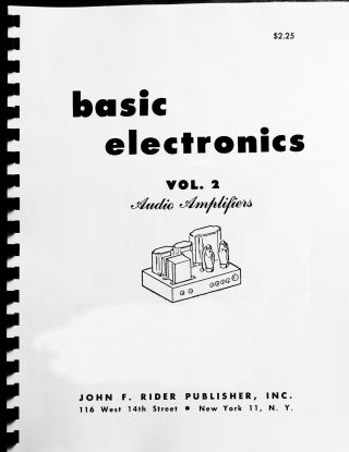 Vacuum Tube Audio Book - Basic Electronics V2 Mcintosh Fisher,  Dynaco Ev Tube Amp