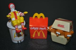 Mcdonalds Ronald Chicken Nuggets Happy Meal Drink Toys Cake Toppers Vintage