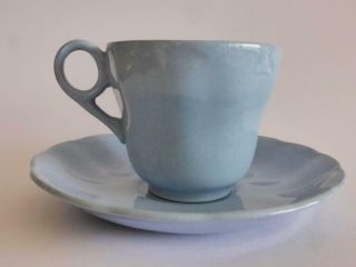 Vintage Blue Tea Cup and Saucer,  1940 - 1950 English Grindley Lupin Petal China 3