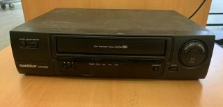 Goldstar Ad420zm Vcr Video Cassette Recorder 4 Head Hifi Vhs Player W/ Cables