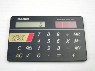 Casio Sl - 760c Credit Card Size Calculator High Power Solar Cell