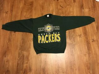 2 Vintage Green Bay Packers Sweatshirts Sz L,  1997 Pro Player 1992 Competitor 2