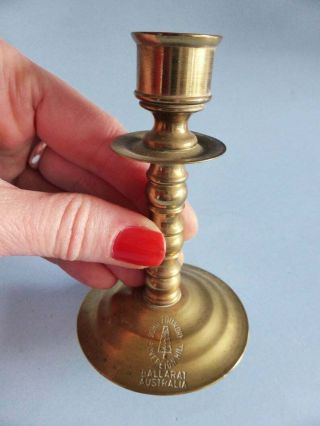 Vintage Brass Candle Holder,  Soho Foundry Ballarat Australia,  Brass Candlestick