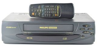 Philips Magnavox Vra611at22 Vcr Vhs Player/ Recorder Remote,  Cables,