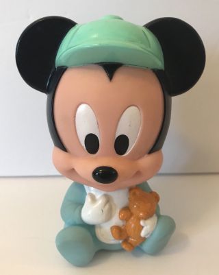 Vintage Arco Disney Baby Mickey Mouse Rubber Squeak Squeaky Toy