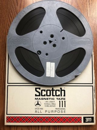 Scotch 10.  5 " Plastic Reel With Tape Reel To Reel Vintage Box 1/4 " Radio 2500