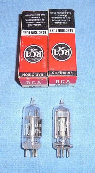 2 Nos Rca 6at6 Vacuum Tubes - 1950 