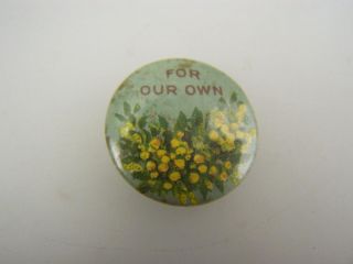 Vintage Ww1 Pin Back Badge 