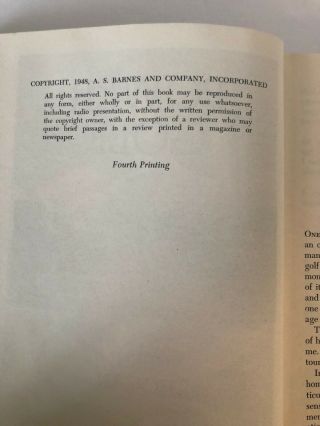 Ben Hogan ' s Power Golf First Edition Fourth Printing 1948 4