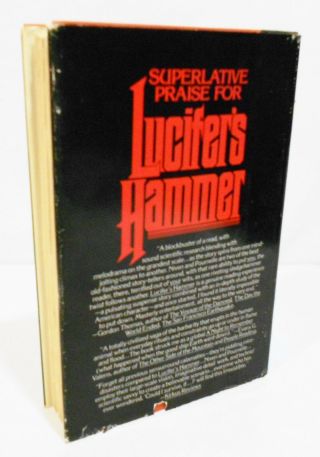 LUCIFER ' S HAMMER by LARRY NIVEN and JERRY POURNELLE HCDJ FIRST ED / FIRST PRINT 2