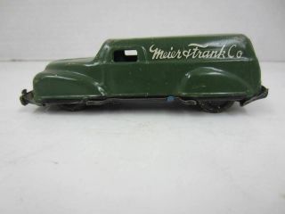 Vintage Meier & Frank Co Delivery Truck Tin Toy Car Japan 4 3/4 " Long