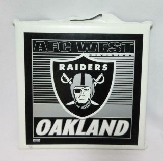 Oakland Raiders Vintage Stadium Seat Pad Cushion Afc West Black White 13 " X13 "