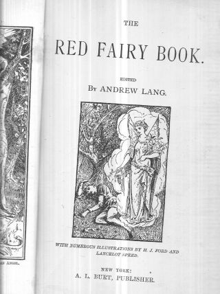 1900S RED FAIRY BOOK ANDREW LANG ILLUSTRATED JACK & BEANSTALK RAPUNZEL 3 DWARFS 2