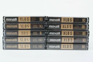 (10) Vintage Maxell Xlii - S 60,  90,  100 Cassette Tapes,