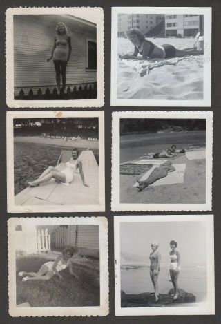 Lqqk 6 Vintage 1950s/60s Originals,  Pretty Swimsuit Girls Next Door 4