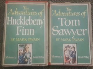 Mark Twain The Adventures Of Huckleberry Finn / Tom Sawyer,  2 Vols,  Donald Mckay