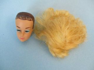 Vintage Barbie Fashion Queen Doll Blonde Side Part Wig Head