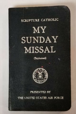 1955 My Sunday Missal Issued By The U.  S.  Air Force Pocket Size