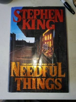 Needful Things By Stephen King - First Edition 1st Printing Hardcover W/dustjkt