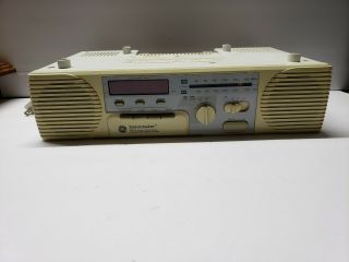 Vintage Ge Spacemaker 7 - 4287a Cassette Clock Radio Light Under Cabinet