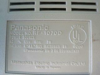 CLASSIC VINTAGE PANASONIC 4 BAND TV SOUND RADIO MODEL RF - 1070D GREAT 5