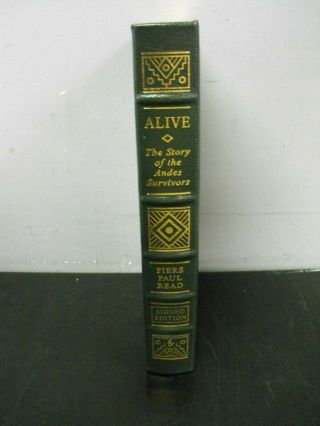 ALIVE STORY OF ANDES SURVIVORS LEATHER BOUND SIGNED EDITION BY PIERS PAUL READ 2