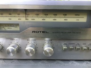 vtg Rotel RX - 503 Stereo Receiver But Needs Attention MIJ 1977 “AS IS” 3