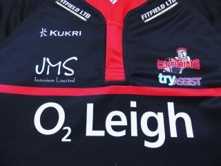 VINTAGE RUGBY LEAGUE SHIRT KUKRI LEIGH CENTURIONS JERSEY CAMISETA SIZE: 2X - LARGE 3