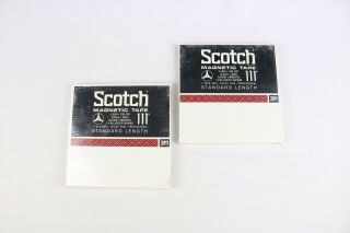 Two 2 Scotch Magnetic Tape 111 1/4 " X 1200 1.  5 Mil 7 Inch Reel