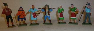 A Group Of French Starlux Vintage Plastic Assorted Farmhands - 1960 